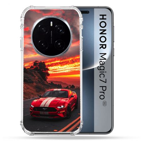 Coque Renforcée Pour Honor Magic 7 Pro Ford Mustang GT500 Rouge