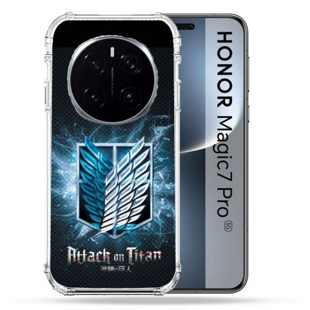 Coque Renforcée Pour Honor Magic 7 Pro Manga Attaque Titans Noir
