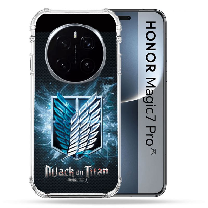 Coque Renforcée Pour Honor Magic 7 Pro Manga Attaque Titans Noir