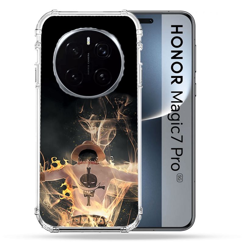 Coque Renforcée Pour Honor Magic 7 Pro Manga One Piece Ace Noir