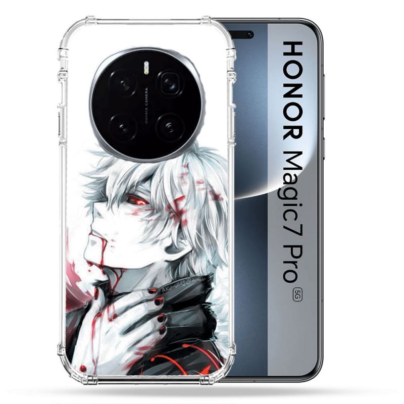 Coque Renforcée Pour Honor Magic 7 Pro Manga Tokyo Ghoul Kaneki Blanc