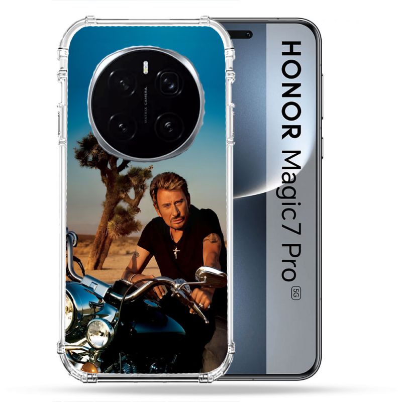 Coque Renforcée Pour Honor Magic 7 Pro Musique Johnny Hallyday Moto