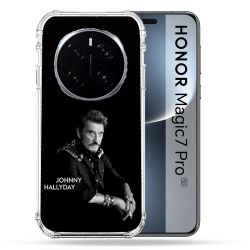 Coque Renforcée Pour Honor Magic 7 Pro Musique Johnny Hallyday Noir