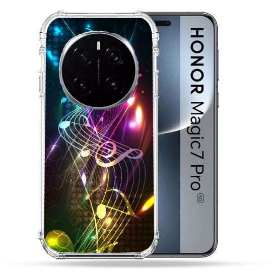 Coque Renforcée Pour Honor Magic 7 Pro Musique Partition Multicolore