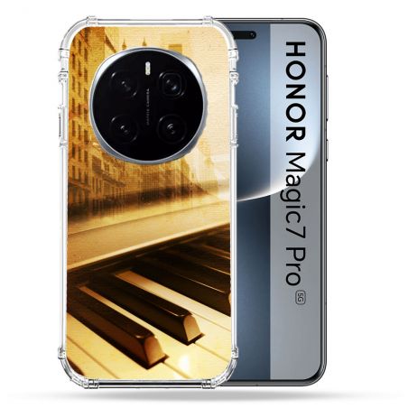 Coque Renforcée Pour Honor Magic 7 Pro Musique Piano Retro