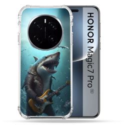 Coque Renforcée Pour Honor Magic 7 Pro Musique Rock Requin