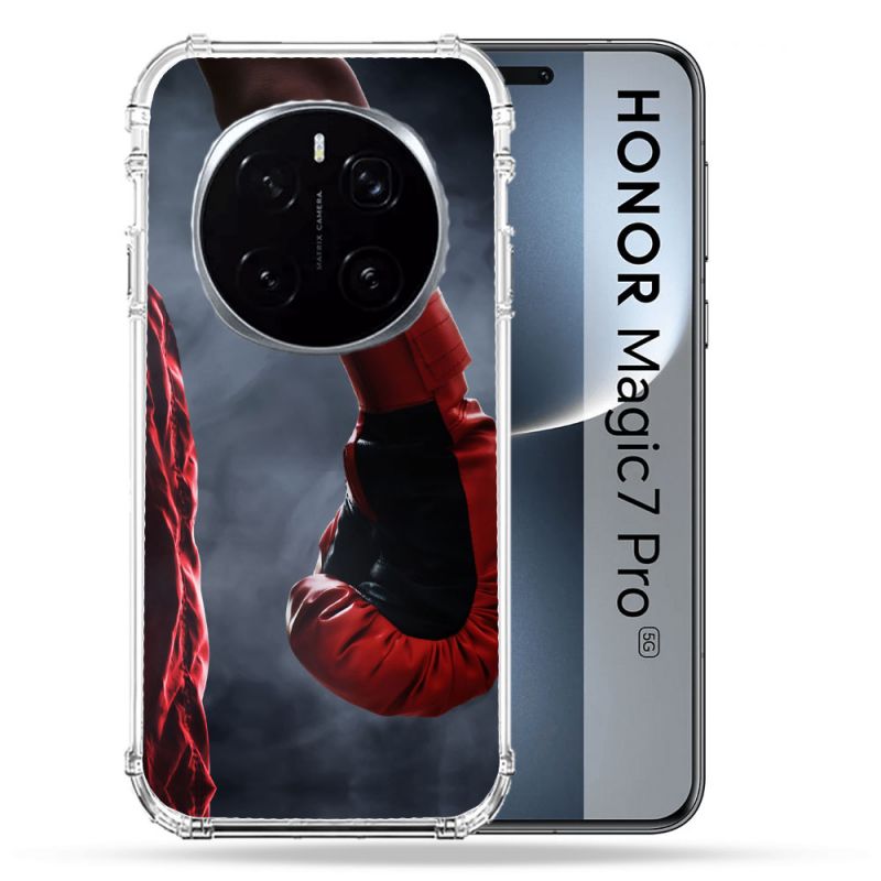 Coque Renforcée Pour Honor Magic 7 Pro Sport Boxe Gant Rouge