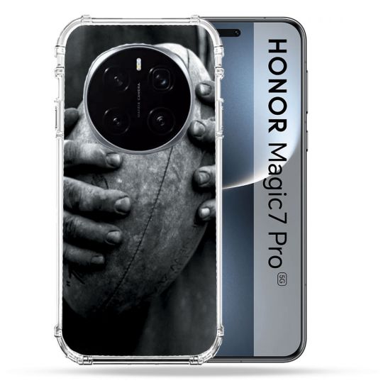 Coque Renforcée Pour Honor Magic 7 Pro Sport Rugby Ballon Vintage
