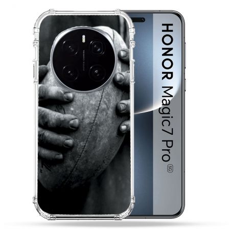 Coque Renforcée Pour Honor Magic 7 Pro Sport Rugby Ballon Vintage