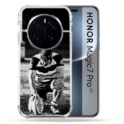 Coque Renforcée Pour Honor Magic 7 Pro Sport Rugby Noir Blanc