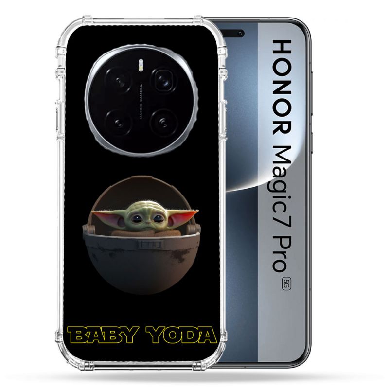 Coque Renforcée Pour Honor Magic 7 Pro Star Wars - Yoda bebe noir