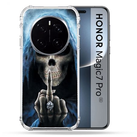 Coque Renforcée Pour Honor Magic 7 Pro Tete de Mort Doigt
