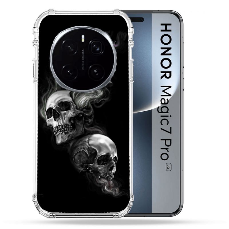 Coque Renforcée Pour Honor Magic 7 Pro Tete de Mort Triple