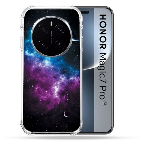 Coque Renforcée Pour Honor Magic 7 Pro Univers Bleu Violet