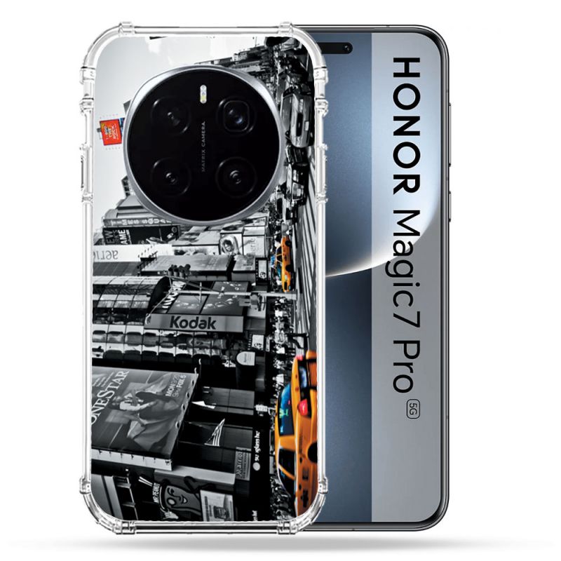 Coque Renforcée Pour Honor Magic 7 Pro Voyage Amerique USA New York Taxi