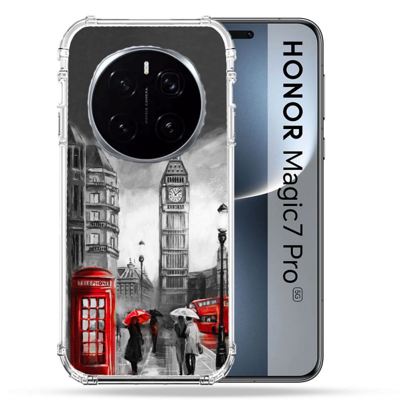 Coque Renforcée Pour Honor Magic 7 Pro Voyage Angleterre Londres Vintage
