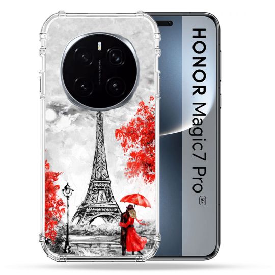 Coque Renforcée Pour Honor Magic 7 Pro Voyage France Paris Rouge