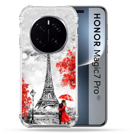 Coque Renforcée Pour Honor Magic 7 Pro Voyage France Paris Rouge