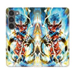 Housse Cuir Portefeuille Pour Samsung Galaxy A36 5G Manga Dragon Ball Sangoku Blanc