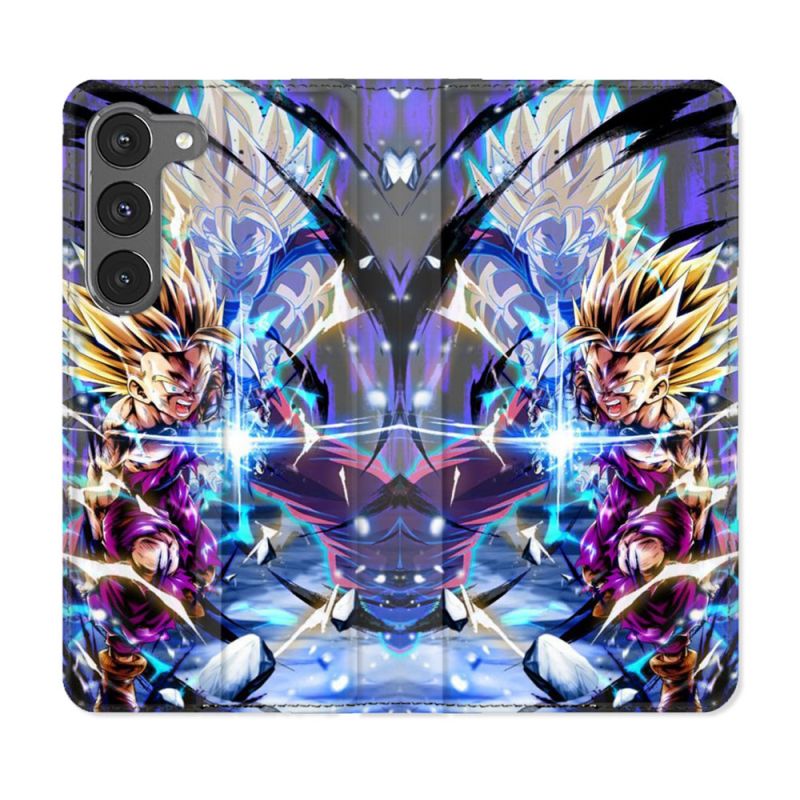Housse Cuir Portefeuille Pour Samsung Galaxy A36 5G Manga Dragon Ball Sangohan Duo
