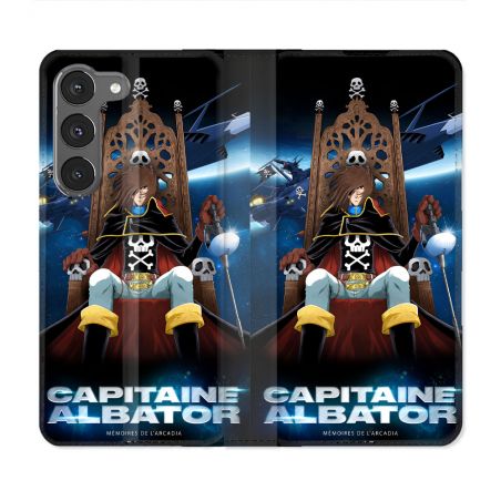 Housse Cuir Portefeuille Pour Samsung Galaxy A36 5G Manga Capitaine Albator