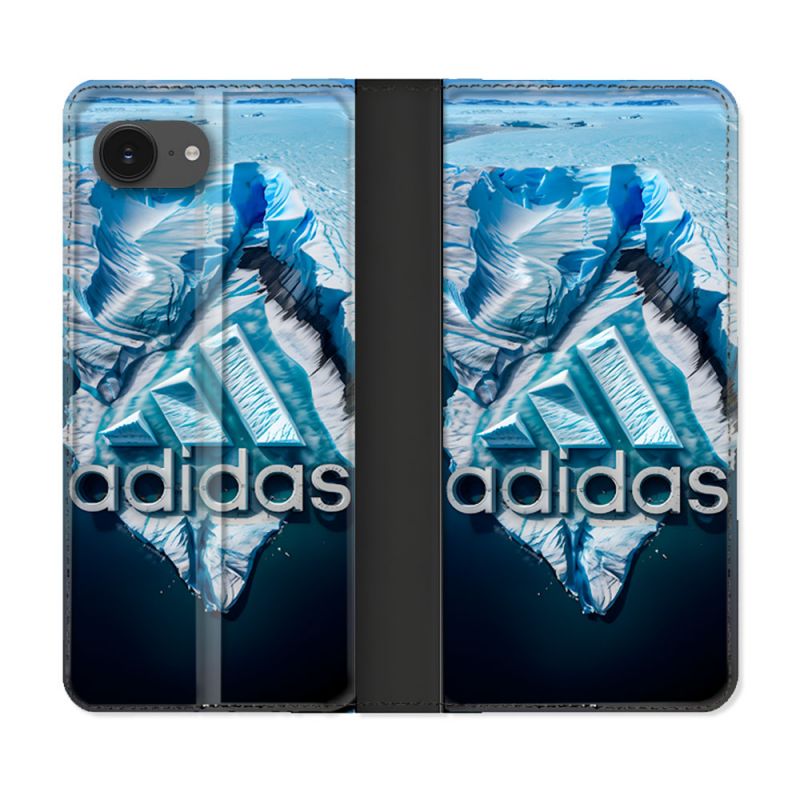 Housse Cuir Portefeuille Pour Iphone 16e Adidas Iceberg