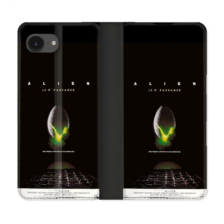 Housse Cuir Portefeuille Pour Iphone 16e Alien Affiche