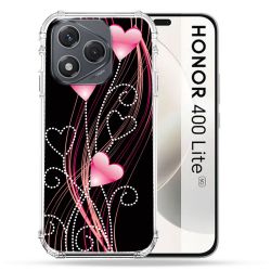 Coque Renforcée Pour Honor 400 Lite 5G Amour Coeur Rose Montant sur Noir