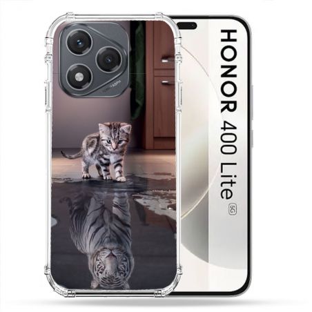 Coque Renforcée Pour Honor 400 Lite 5G Animal Chat Reflet