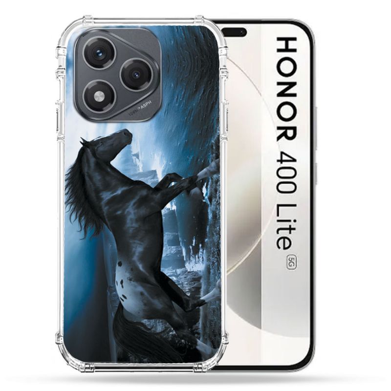 Coque Renforcée Pour Honor 400 Lite 5G Animal Cheval Noir