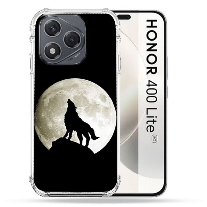Coque Renforcée Pour Honor 400 Lite 5G Animal Loup Noir
