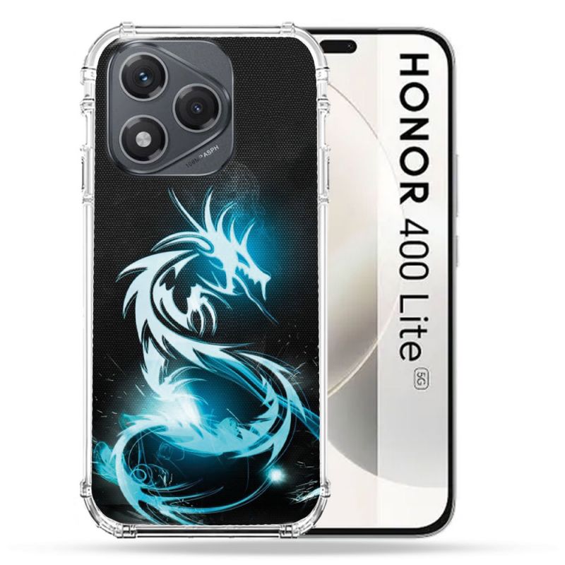 Coque Renforcée Pour Honor 400 Lite 5G Fantastique Dragon Bleu