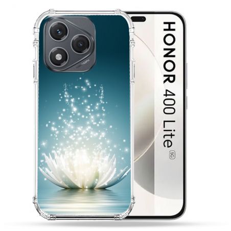 Coque Renforcée Pour Honor 400 Lite 5G Fleur Lotus Blanc