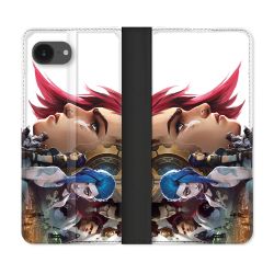 Housse Cuir Portefeuille Pour Iphone 16e Arcane Jinx Sœur