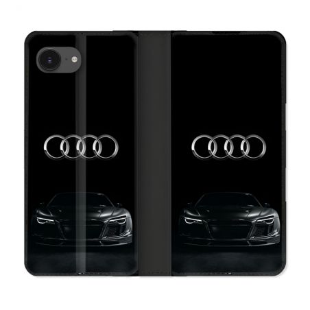 Housse Cuir Portefeuille Pour Iphone 16e Audi