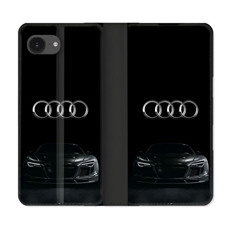 Housse Cuir Portefeuille Pour Iphone 16e Audi