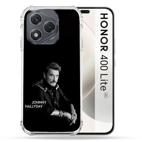 Coque Renforcée Pour Honor 400 Lite 5G Musique Johnny Hallyday Noir
