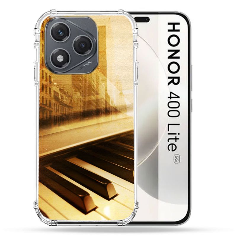 Coque Renforcée Pour Honor 400 Lite 5G Musique Piano Retro