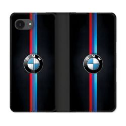Housse Cuir Portefeuille Pour Iphone 16e BMW Logo