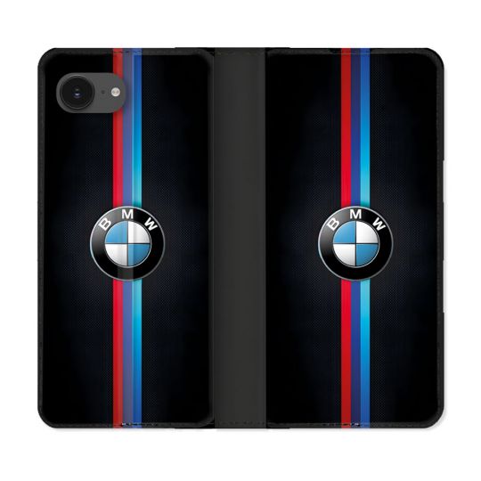 Housse Cuir Portefeuille Pour Iphone 16e BMW Logo