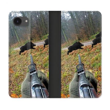 Housse Cuir Portefeuille Pour Iphone 16e Chasse Vision Tir