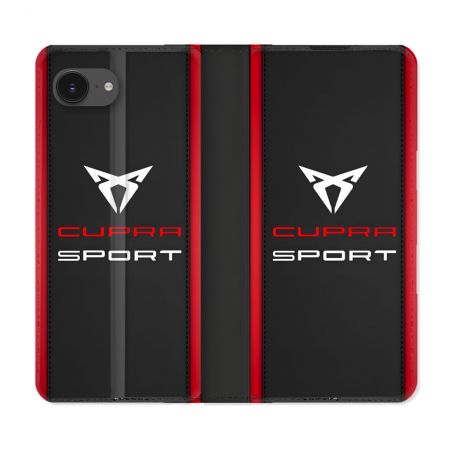 Housse Cuir Portefeuille Pour Iphone 16e Cupra