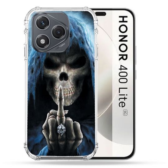 Coque Renforcée Pour Honor 400 Lite 5G Tete de Mort Doigt