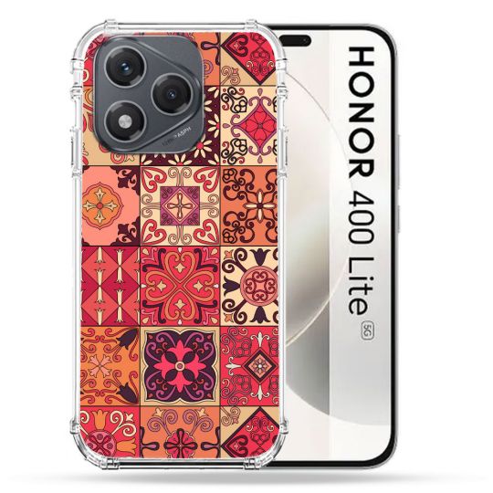 Coque Renforcée Pour Honor 400 Lite 5G Texture Carreau Ciment Rouge