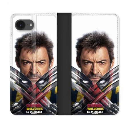 Housse Cuir Portefeuille Pour Iphone 16e Deadpool Affiche