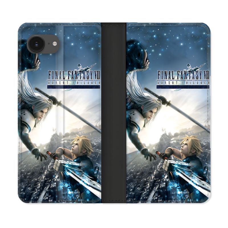 Housse Cuir Portefeuille Pour Iphone 16e Final Fantaisy