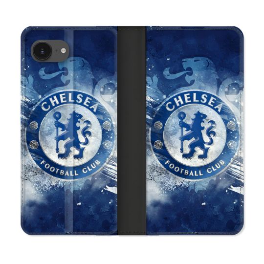 Housse Cuir Portefeuille Pour Iphone 16e Foot Chelsea