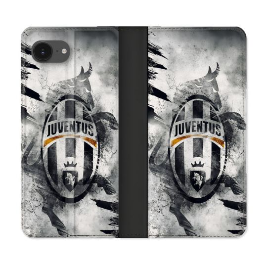 Housse Cuir Portefeuille Pour Iphone 16e Foot Juventus Turin