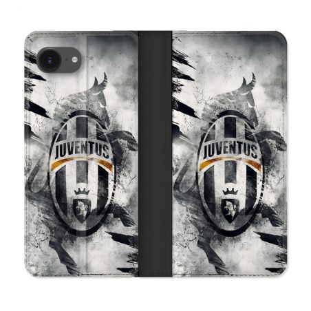 Housse Cuir Portefeuille Pour Iphone 16e Foot Juventus Turin