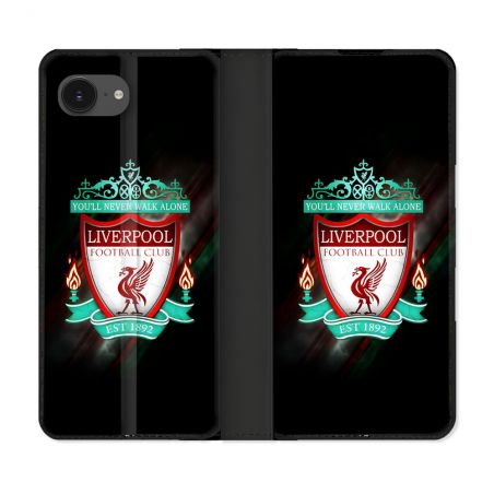 Housse Cuir Portefeuille Pour Iphone 16e Foot Liverpool